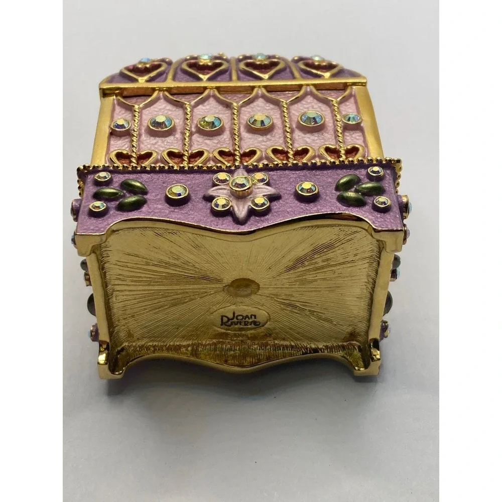 Vintage‎ Joan Rivers Enamel Mini Jewelry Box Trinket